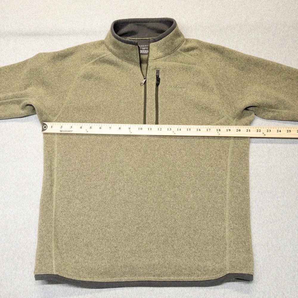 Simms Fishing Qtr Zip‎ Fleece Jacket Mens Small Outdoors Fly Fishing Gorpcore
